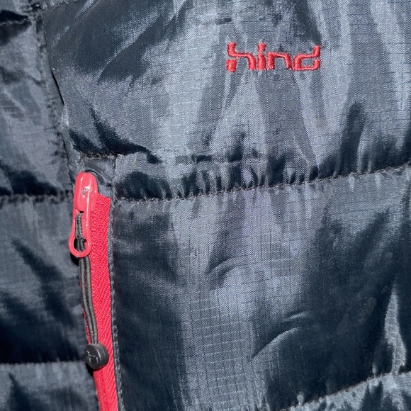 Hind Men’s Black & Red Full-Zip Puffer Jacket, Size Small - Picture 3 of 14